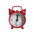 thumbnail image 2 of Cute Alarm Clock, Small Desk Clock, Battery Operated Clock, 1.57 in Metal, Red, Analog, 1 Pc, Bedside Placement, 2 of 8