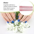 thumbnail image 4 of Fake Nail Set French Style Scratch Resistant Press-on Fingernails Full Cover Removable Trimble Adjustable Manicure Stickers Type 15, 4 of 6