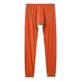 thumbnail image 3 of TANBOM Men's Nylon Thermal Pants Comfortable Open Crotch Warm Elasticity Breathability Stylish Colors Orange XL, 3 of 9