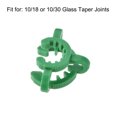 thumbnail image 2 of Uxcell Plastic Mounting Clamp Lab Joint Clip for 10/18 or 10/30 Glass Taper Joints Green 5 Pack, 2 of 5