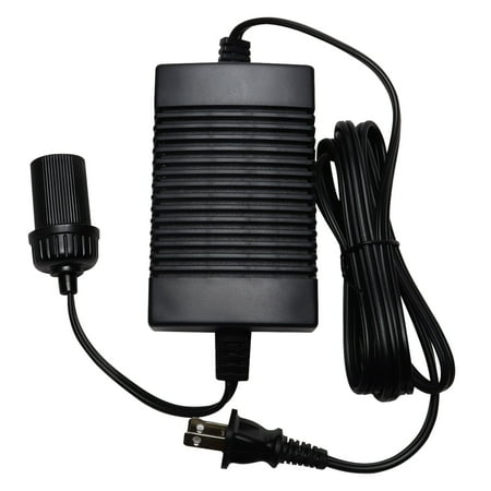 Koolatron 110 Volt AC to 12 Volt DC Power Adapter w/ Circuit Breaker 12V 5A DC Power Converter Black 6 Ft (1.8 m) Cord for Portable Devices Compressor Car Fridge and More