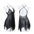 thumbnail image 2 of Levmjia Women's Lace Nightgown Set Deep V Backless Hollow Out Adjustable Straps Comfortable Sleepwear for Bedroom Romance and Daily Wear, 2 of 2