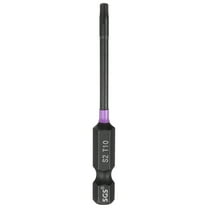 Uxcell T10 Torx Impact Screwdriver Bit 1/4" Hex Shank 2.6" Long Magnetic No Hole