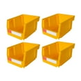 thumbnail image 4 of HINTRMENT 4Pcs Yellow Plastic Container Tool Box Back Mounted for Firm and Sturdy Storage, 4 of 8