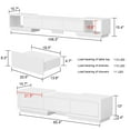 thumbnail image 5 of MONSLIPA Modern Entertainment Center with 3 Drawers, Deformable TV Stand with Open Storage for Living Room, White, 5 of 9