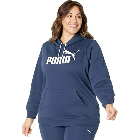PUMA Womens Essentials Logo Fleece Hoodie 1X Spellbound-puma White