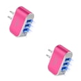 thumbnail image 4 of Tholdsy Enchufe de EE. UU. de teléfono USB 3 puertos LED Adaptador de carga de teléfono móvil Protección de circuito de viaje portátil Rojo 2piezas, 4 of 6