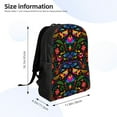 thumbnail image 4 of Haiem Mexican Flower Traditional1 Backpack - Stylish and Durable 15-inch Laptop Backpack with Waterproof Oxford Fabric, 4 of 8
