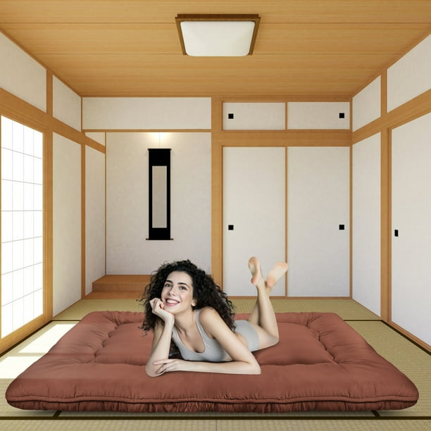 Japanese Floor Mattress, Futon Mattress, Foldable & Portable, Roll Up