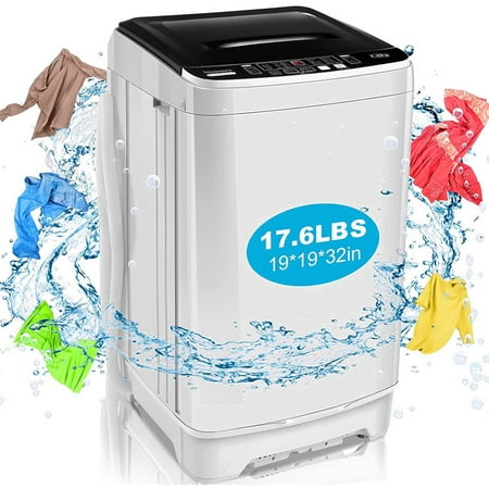 Portable Washing Machine, 17.6lbs Large Capacity Fully-Automatic Laundry Washer 1.9Cu.ft Washer Machine...
