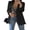 Black, variant on Women's Solid Long Sleeve Slim Suit Jacket Office Work Business Party Casual Blazer Coat Outwear