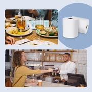 50 Rolls Kitchen Printer Paper 3 x 165' 1 Ply Bond (Non -Thermal) Receipt Paper POS Cash Register Paper