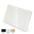thumbnail image 3 of Smart Wall Touch Switch Light Panel US Touch On/Off Sensor Two Gang One Way Waterproof 240V Controller Switch, 3 of 6