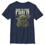 Boy's Star Wars: The Mandalorian The Child Text Graphic Tee Navy Blue X Small