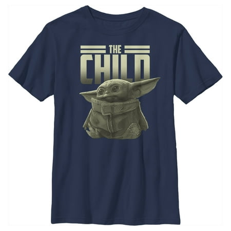 Boy's Star Wars: The Mandalorian The Child Text Graphic Tee Navy Blue X Small