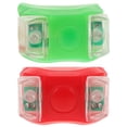 thumbnail image 1 of SHISUYAN 2pcs Bike Cycling Silicone Head Front Rear Wheel Safety Light Lamp Set Bright Waterproof Bike Accessories (Red+Green), 1 of 8