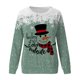 thumbnail image 3 of Sudadera de moda Gibobby con capucha de Manga larga cuello redondo estampado de nieve navideños para mujer Verde M, 3 of 4