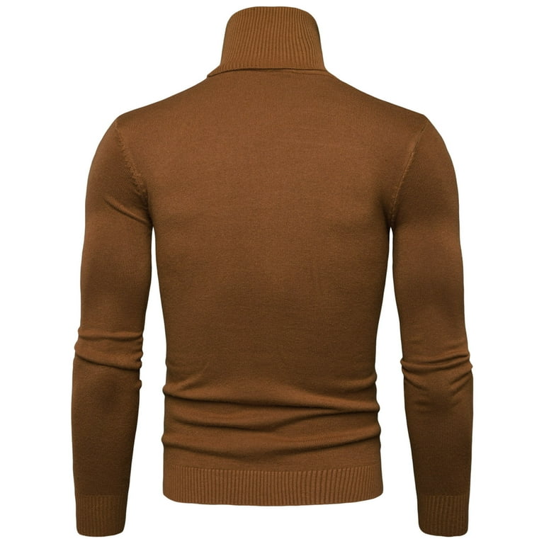 YOTMKGDO Turtle Neck Shirt Men, Mens Autumn and Winter Solid