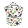 thumbnail image 2 of Hirioo Dinosaur for Baby Waterproof Pocket Bib Adjustable Closed for Babies Toddlers with Large Pocket 6-24Months, 2 of 8