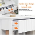 thumbnail image 5 of Coewske Narrow Console Table Painted Wood Long Sofa Entryway Table w/ 3 Drawers & 2-Tier Shelf White, 5 of 7