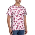 thumbnail image 2 of Vsdgher Lilies Flowers Print Men's Dry Fit Mesh Athletic Shirts Moisture Wicking Tennis T-Shirt Tops, 2 of 9