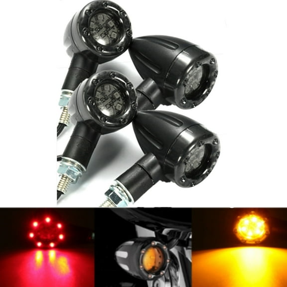 4x Motorcycle LED Turn Signal Light For Honda Shadow VT 600 700 750 1100 VTX1300