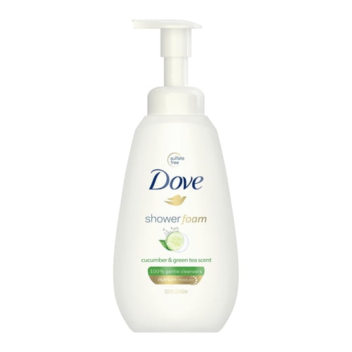Dove Shower Foam Cucumber and Green Tea Scent Foaming Body Wash, 13.5 Oz