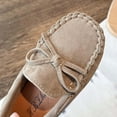 thumbnail image 4 of ZACPNCV Girls Bow Flats Soft Sole Loafers Slip On Princess Moccasins for Toddler Little Kids Casual, 4 of 9