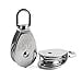 thumbnail image 3 of JCBIZ 2-Pack M50 Single Pulley Block Stainless Steel Heavy Duty Hardware Single Wheel Swivel Rigging Lifting Wheel Fixed Pulley for Wire Rope Loading 400kg, 3 of 4