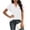 *White, variant on ClodeEU Short Sleeve Blouses Petal Ruffle V Neck Shirts ,Work Tops Busines Office Shirts White,Womens Plus L