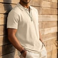 thumbnail image 6 of Qzwdhjm Mens Linen Henley Shirts for Lounge Vacation Short Sleeve Button Up Shirt Casual Big and Tall Top Summer Beach Travel Tshirts, 6 of 7