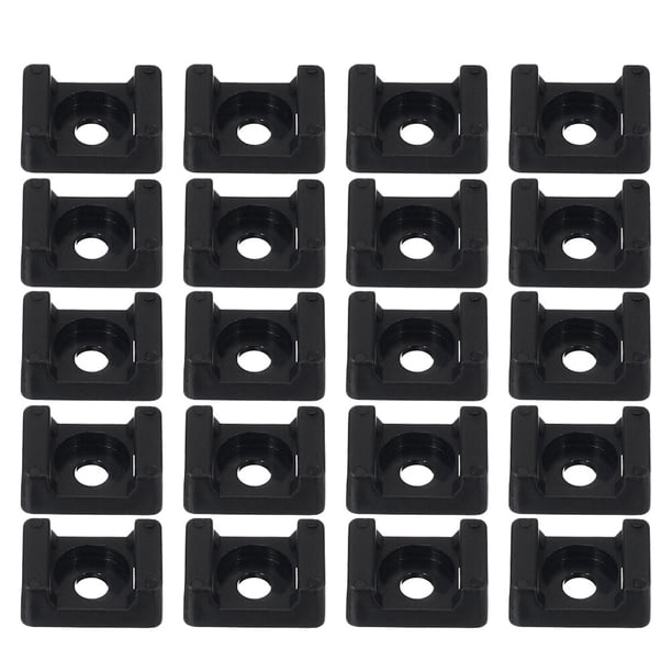 100 soportes para bridas de cables con base tipo sillín, organizador de clips para bridas de cables
