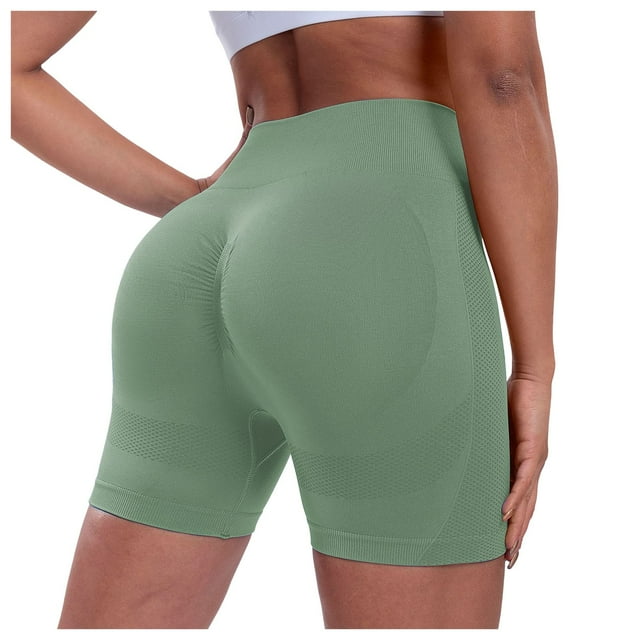 Women Workout Impact Shorts Polyester Scrunch Butt Lifting for Gym and Workout