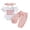 Pink 1, variant on Loicainy Baby Toddler Girls Summer Outfits 3 6 12 18 Months Short Sleeve O Neck Letter Embroidery Romper Bow Print Pants Headband Clothes Set