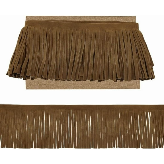 5 Yards 4 Inch Suede Fringe Trim Double Side Tassel Trim Dance Skirt Tassel Fringe Wrap Cover