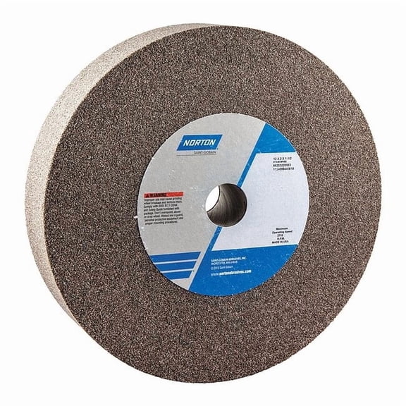 Norton Abrasives Grinding Wheel,12 in. Dia,AO,46 G,Brown 66253220953