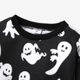 thumbnail image 4 of PatPat Halloween 2pcs Toddler Boys Sweatshirts Ghost Graphic Long Sleeves Hoodies & Pants Outfits Set, Black, 2 Years, 4 of 6