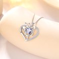 thumbnail image 4 of Fasjewly My Sunshine Butterfly Necklace, S925 Sterling Silver Heart Turquoise Birthstone December Birthday Anniversary Christmas Jewelry Gifts for Women / Wife / Lovers, 4 of 10