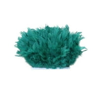 2 Meters Natural Turkey Feather Trims – 4-6 Inch Fluffy Fringe for DIY Costumes, Dresses, Hats, Wedding & Party Decorations, Dark Green