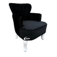 thumbnail image 2 of Sillon Vintage Individual Terciopelo Negro, 2 of 3
