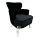 thumbnail image 2 of Sillon Vintage Individual Terciopelo Negro, 2 of 3