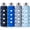 4-Pack 18oz Navy, variant on Glass Juice Bottles with Lids and Silicone Sleeves 18 oz, 4-Pack Reusable Clear Glass Water Bottles with Stainless Steel Airtight Cap for Juicing, Refrigerator, BPA Free Leak-Proof Drinking Jar