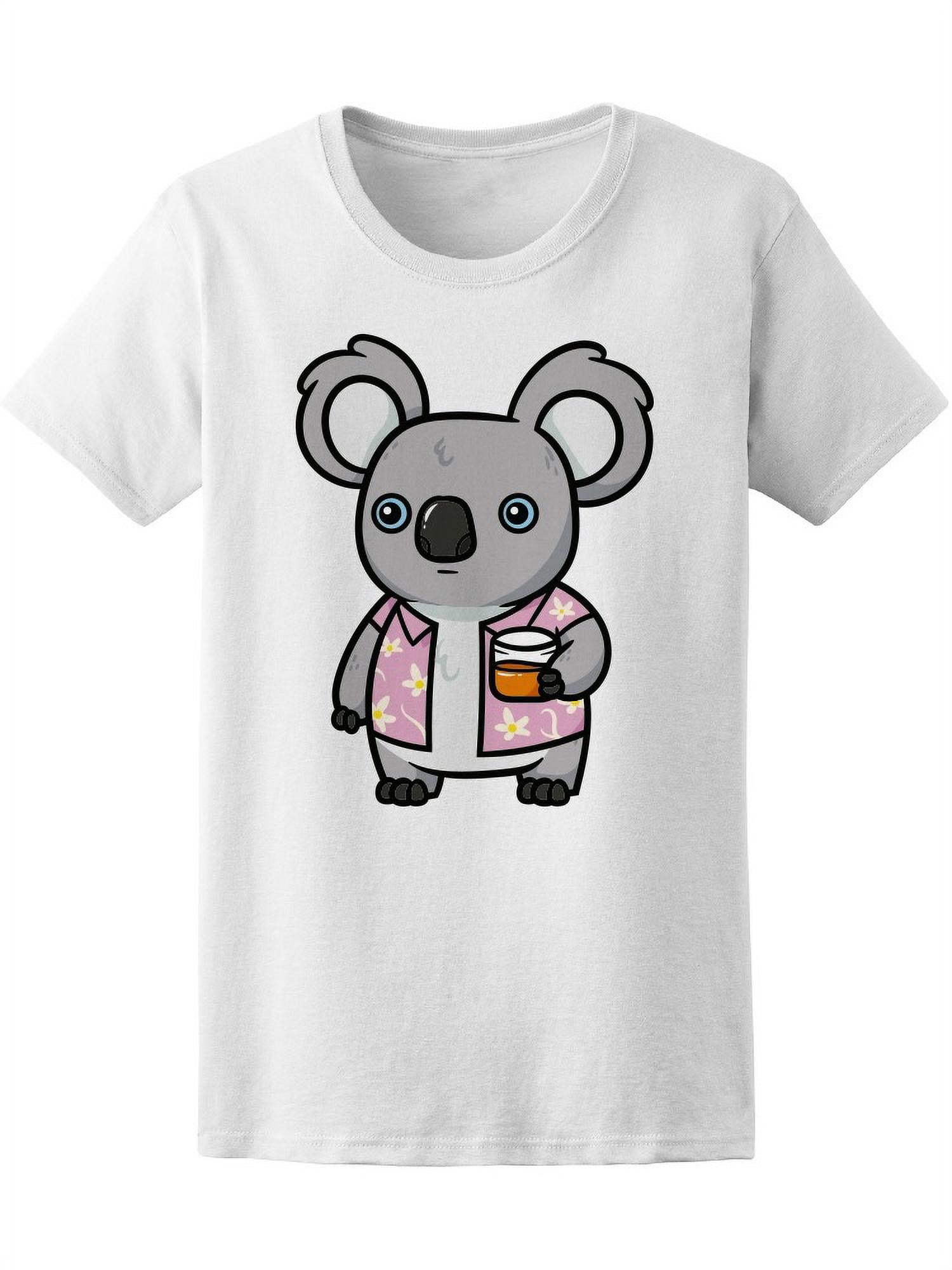 Cartoon Koala Hawaiian T-Shirt T-Shirt Women -Image by Shutterstock, Female  Large 