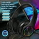 thumbnail image 3 of Auriculares con luz RGB de respiración de diadema Bluetooth - Negro, 3 of 7