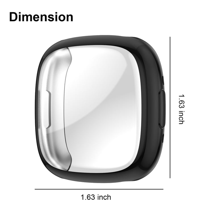 Pellicola salvaschermo per Fb Versa 4/Sense 2 Hard PC Bumpe custodia protettiva in vetro temperato HD All-Around Full Cover Bumper Shell  1511