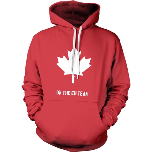 Eh Team Canada Sweater Funny Canadian Shirts Novelty Graphic Hilarious Hoodie (Red) - S