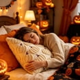 thumbnail image 6 of 20x20" Autumn Room Decor - Fluffy 3D Pumpkin Throw Pillow Covers - Premium Soft Faux Fur Cozy Cushion Cases for Couch Sofa and Fall Harvest Festival Halloween, 6 of 8