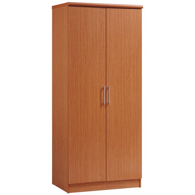 Pemberly Row Armoire 2 Portes avec 4 Étagères en Cerisier