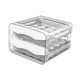 thumbnail image 1 of Soporte para huevos para nevera Soporte para huevos de 2 capas Recipiente para huevos de cocina apilable reutilizable Caja de almacenamiento de huevos blanco Soledad soporte para bandeja de huevos, 1 of 10