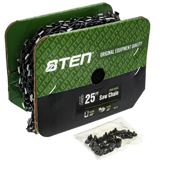 8TEN Chainsaw Chain Bulk Reel Semi Chisel 25 Foot .058 .325 Pitch 810-CCC2235R